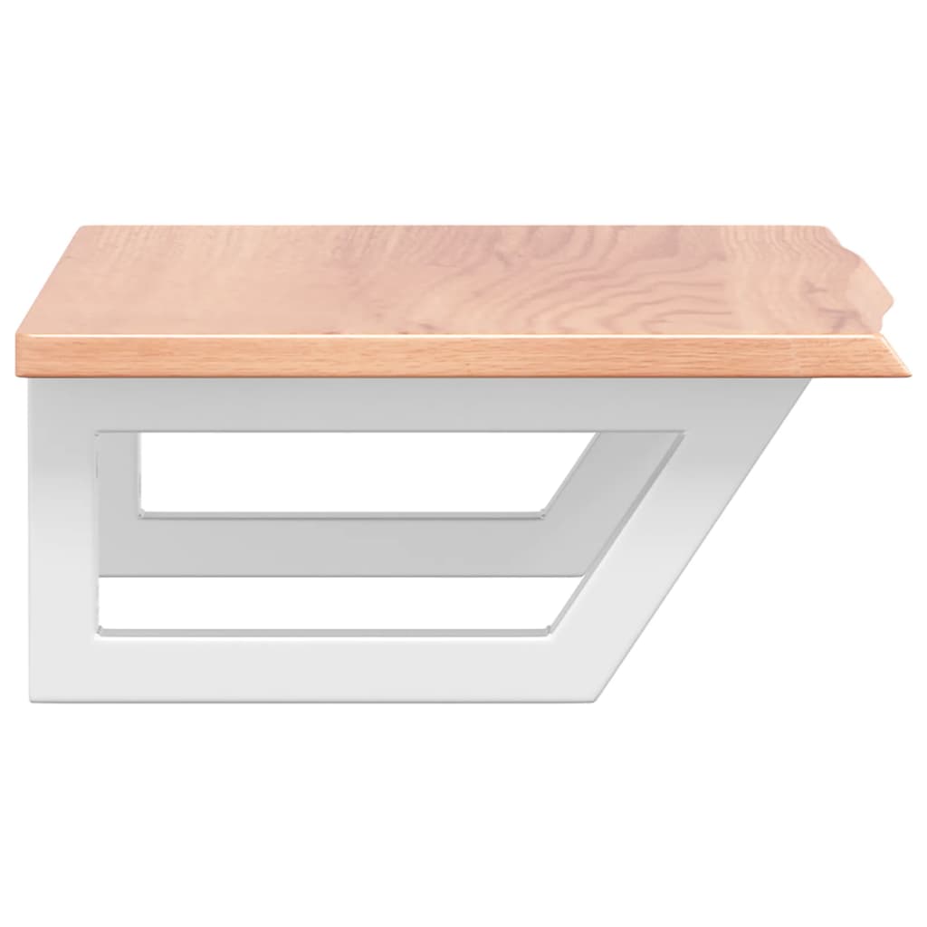 Étagère de salle de bain murale 60 cm – marron foncé et blanc Marron clair et blanc | Maison Vasque