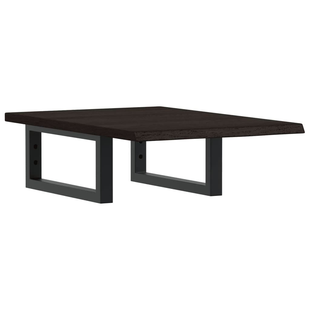 Étagère de salle de bain murale 40 cm marron foncé et noir | Maison Vasque