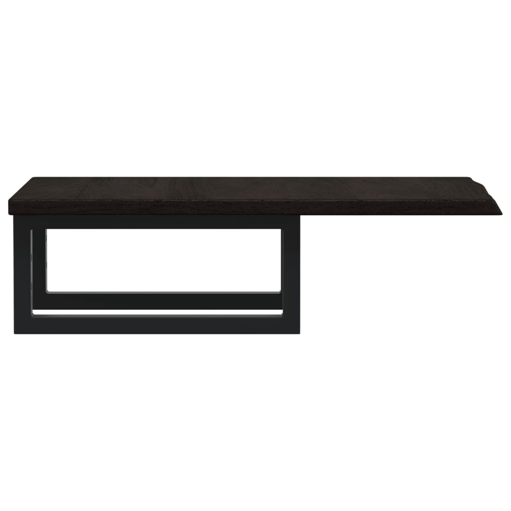 Étagère de salle de bain murale 40 cm marron foncé et noir | Maison Vasque