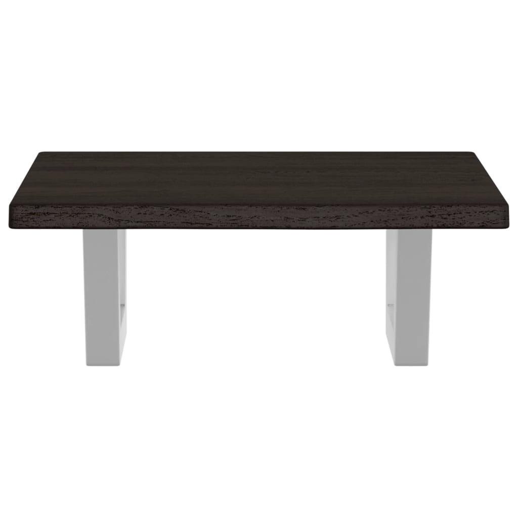 Étagère de salle de bain murale 40 cm marron foncé et blanc | Maison Vasque