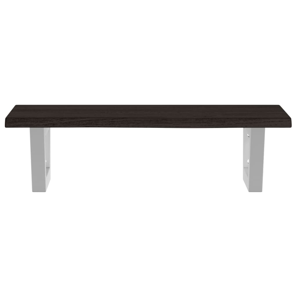 Étagère de salle de bain murale 60 cm – marron foncé et blanc marron foncé et blanc | Maison Vasque