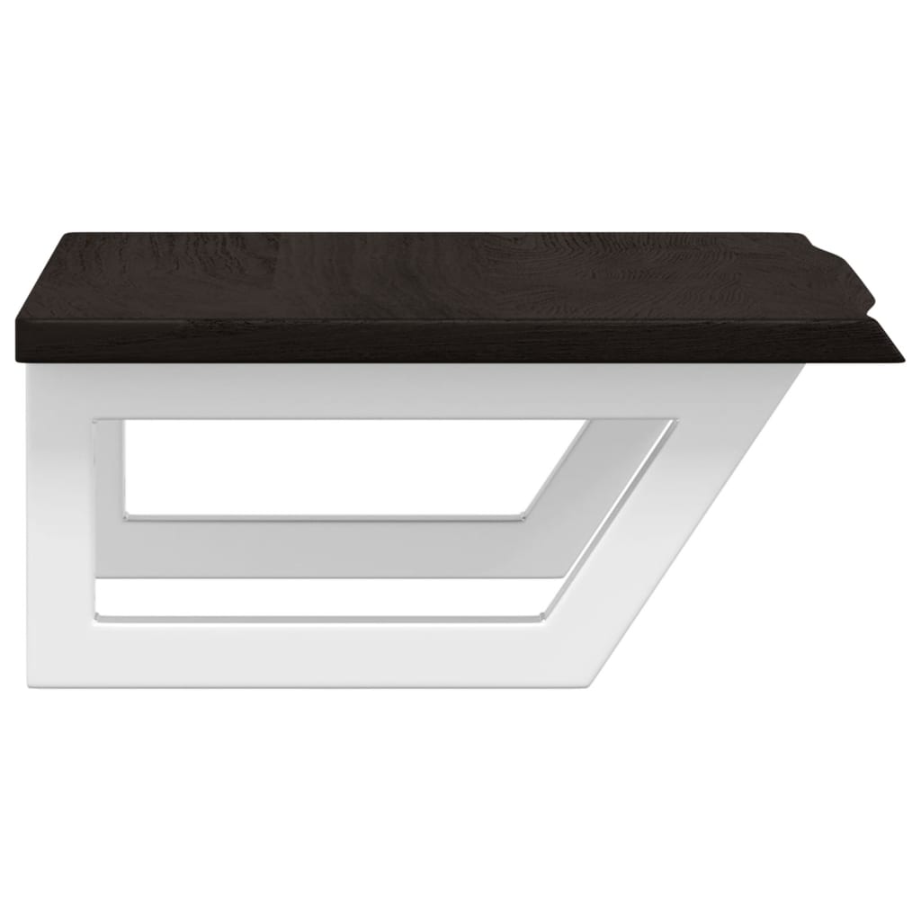 Étagère de salle de bain murale 60 cm – marron foncé et blanc marron foncé et blanc | Maison Vasque