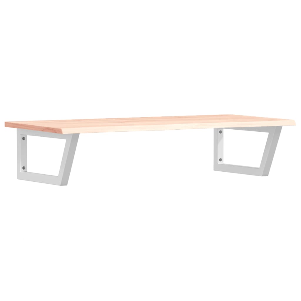 Étagère de salle de bain murale 100 cm Marron et blanc | Maison Vasque