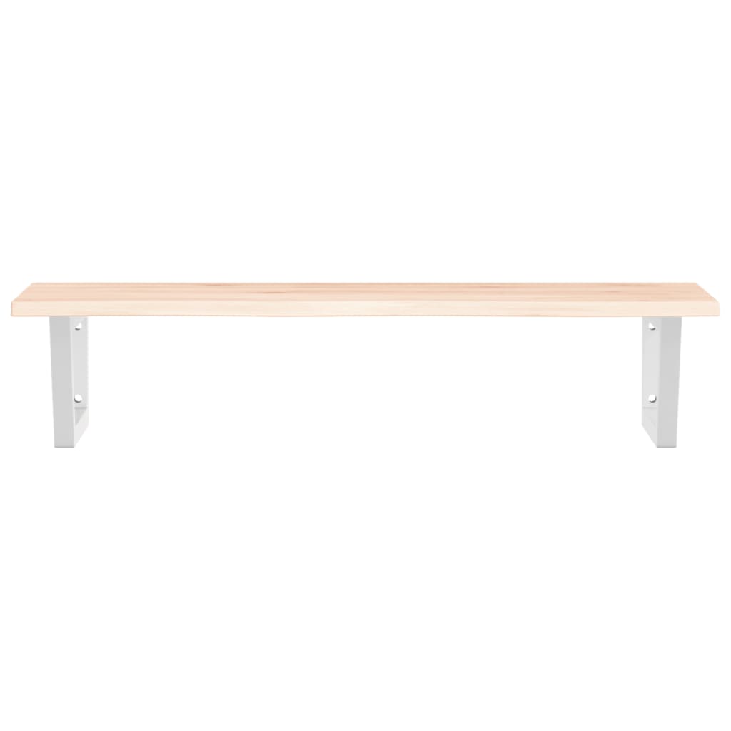 Étagère de salle de bain murale 100 cm Marron et blanc | Maison Vasque