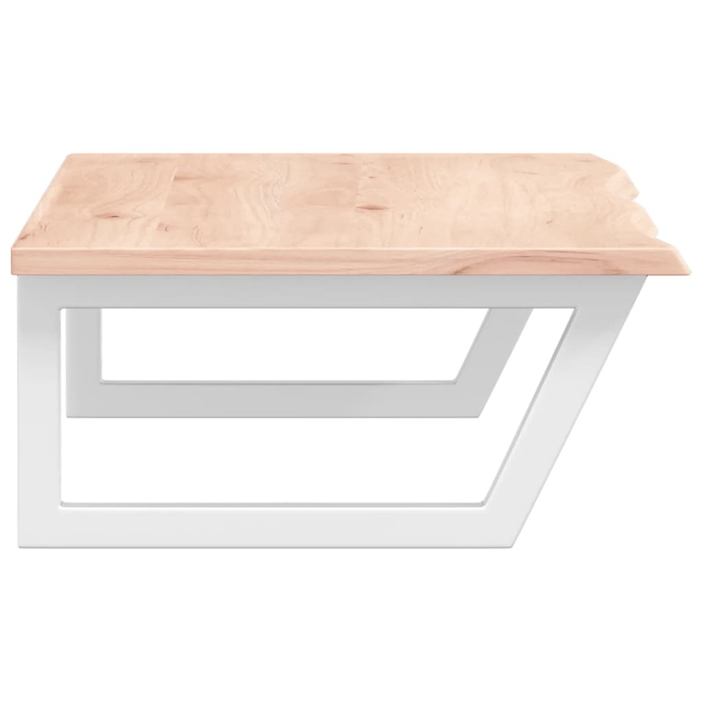 Étagère de salle de bain murale 100 cm Marron et blanc | Maison Vasque