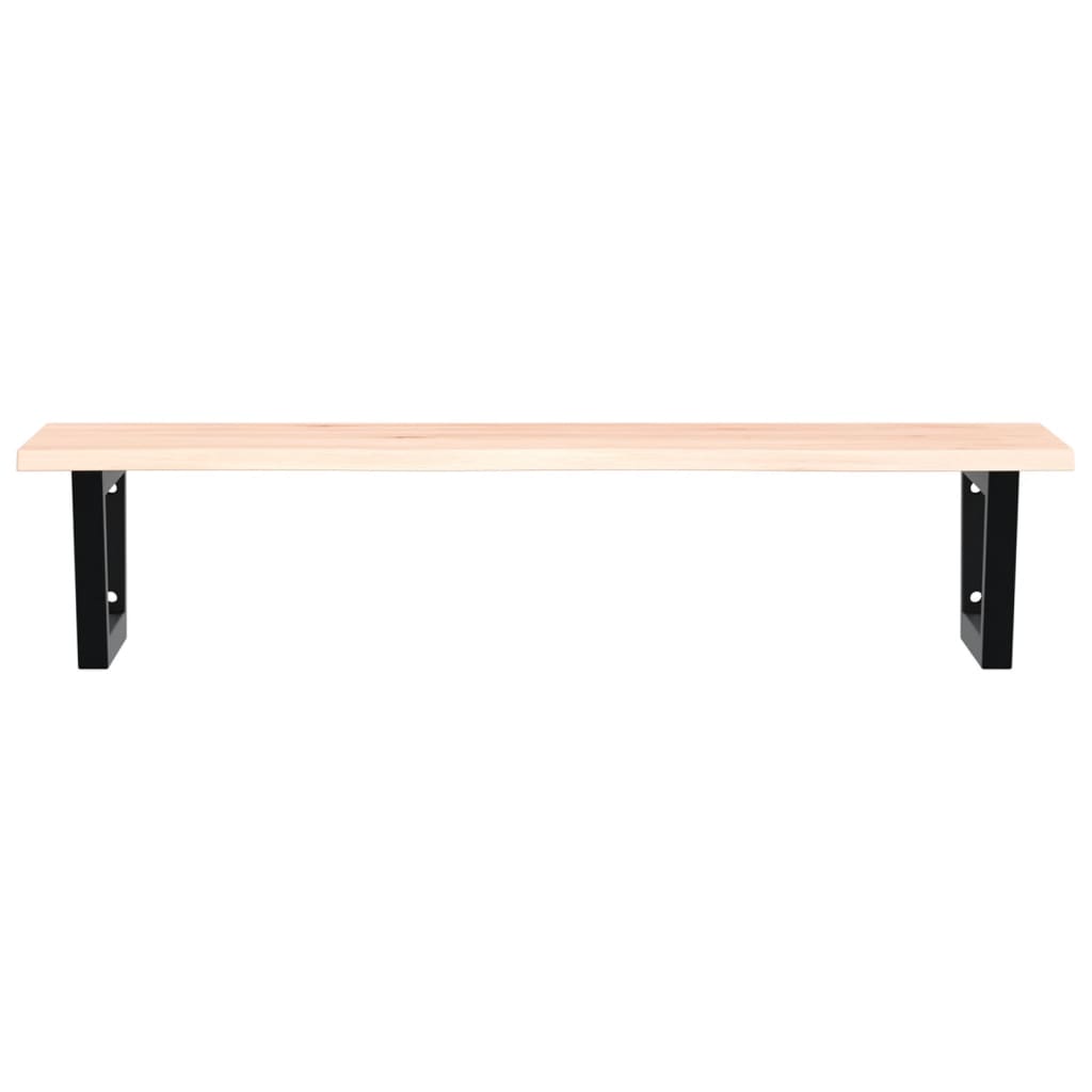 Étagère de salle de bain murale 100 cm Marron et noir | Maison Vasque