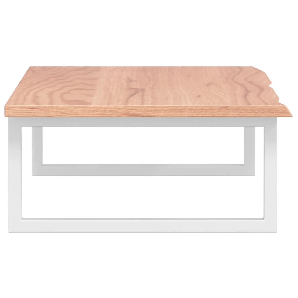 Étagère de salle de bain murale 100 cm Marron clair et blanc | Maison Vasque