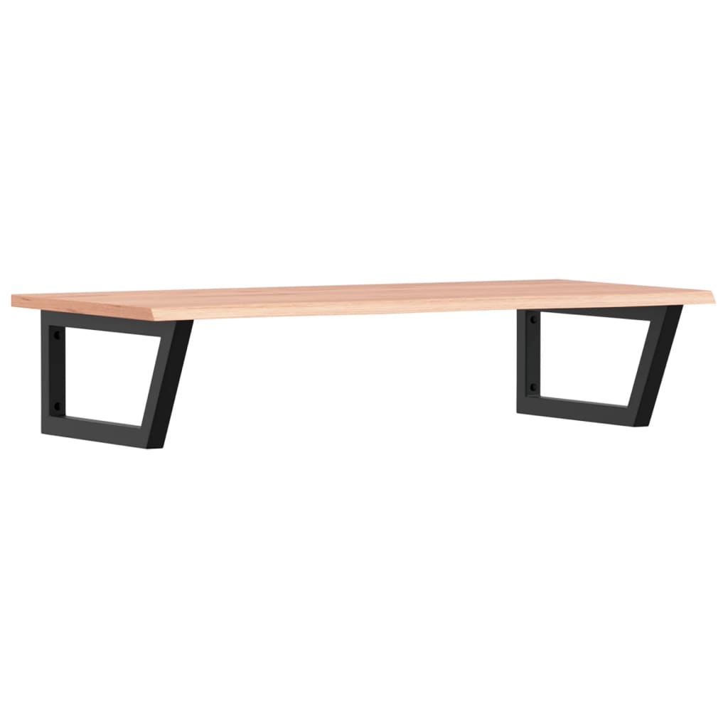 Étagère de salle de bain murale 100 cm Marron clair et noir | Maison Vasque