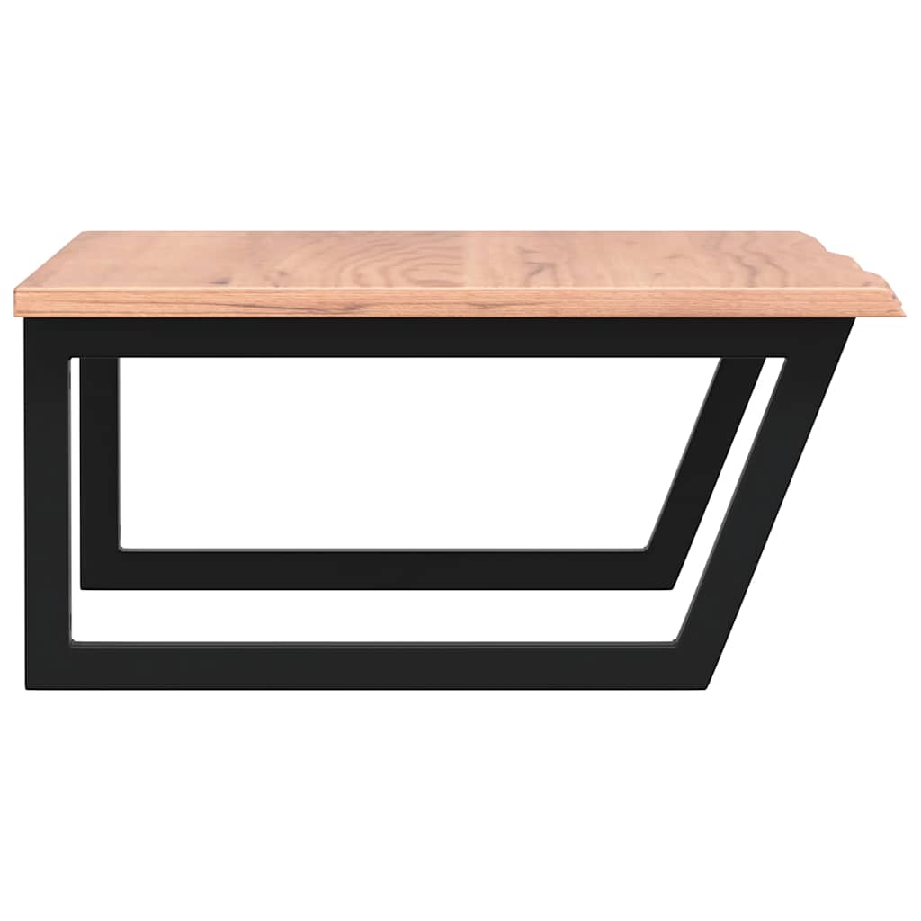 Étagère de salle de bain murale 80 cm Marron clair et noir | Maison Vasque