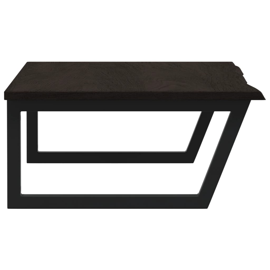 Étagère de salle de bain murale 100 cm marron foncé et noir | Maison Vasque
