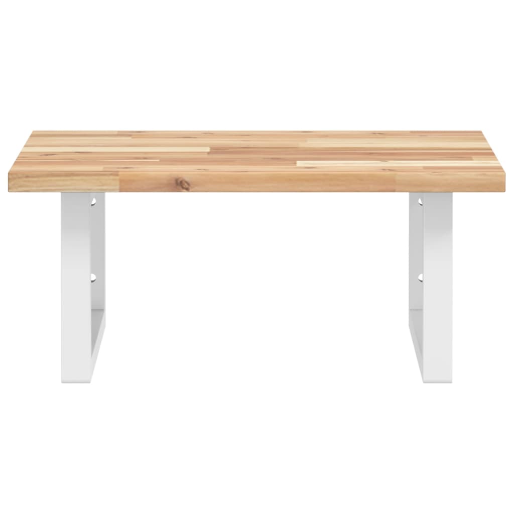 Étagère de salle de bain murale 50 cm Marron et blanc | Maison Vasque