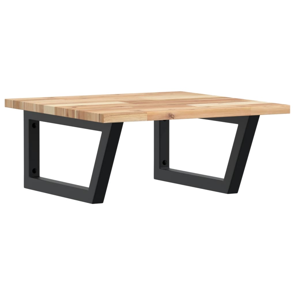 Étagère de salle de bain murale 50 cm Marron et noir | Maison Vasque
