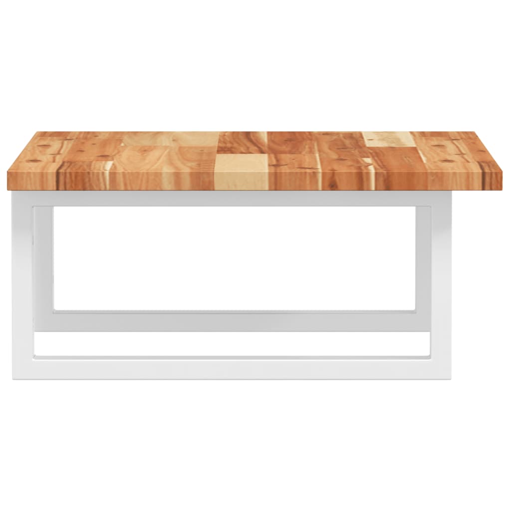 Étagère de salle de bain murale 50 cm marron foncé et blanc | Maison Vasque