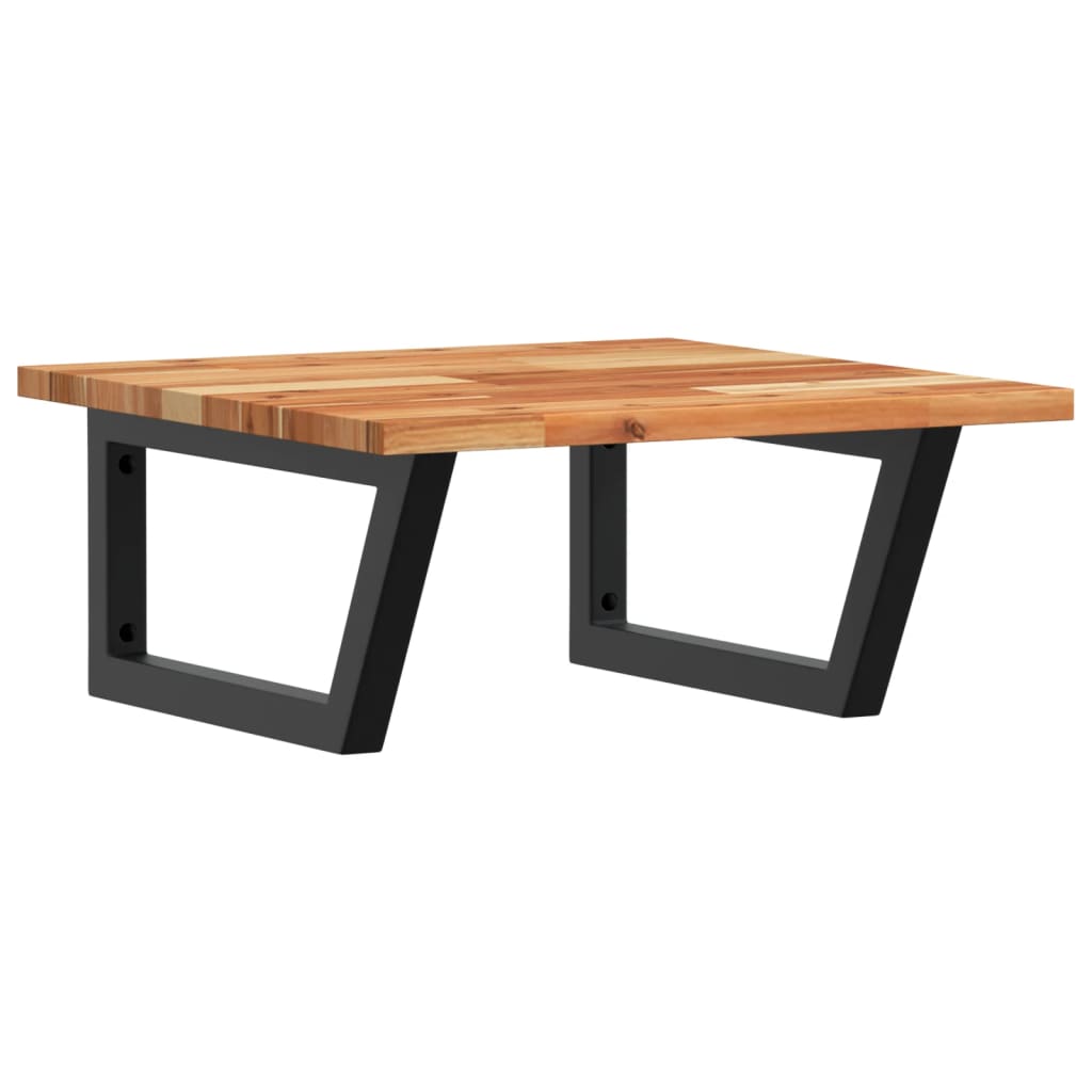 Étagère de salle de bain murale 50 cm marron foncé et noir | Maison Vasque