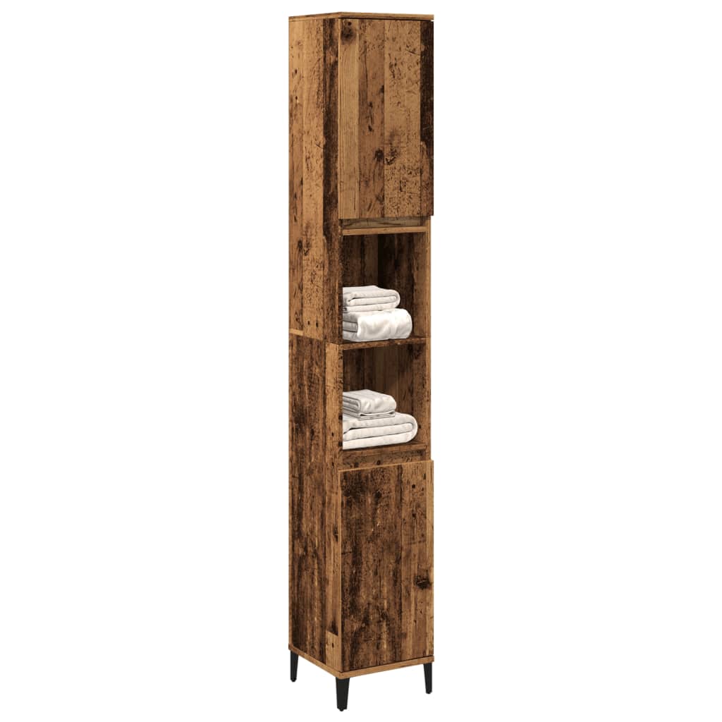 Colonne de salle de bain 30 cm – H 190 cm Vieux bois | Maison Vasque