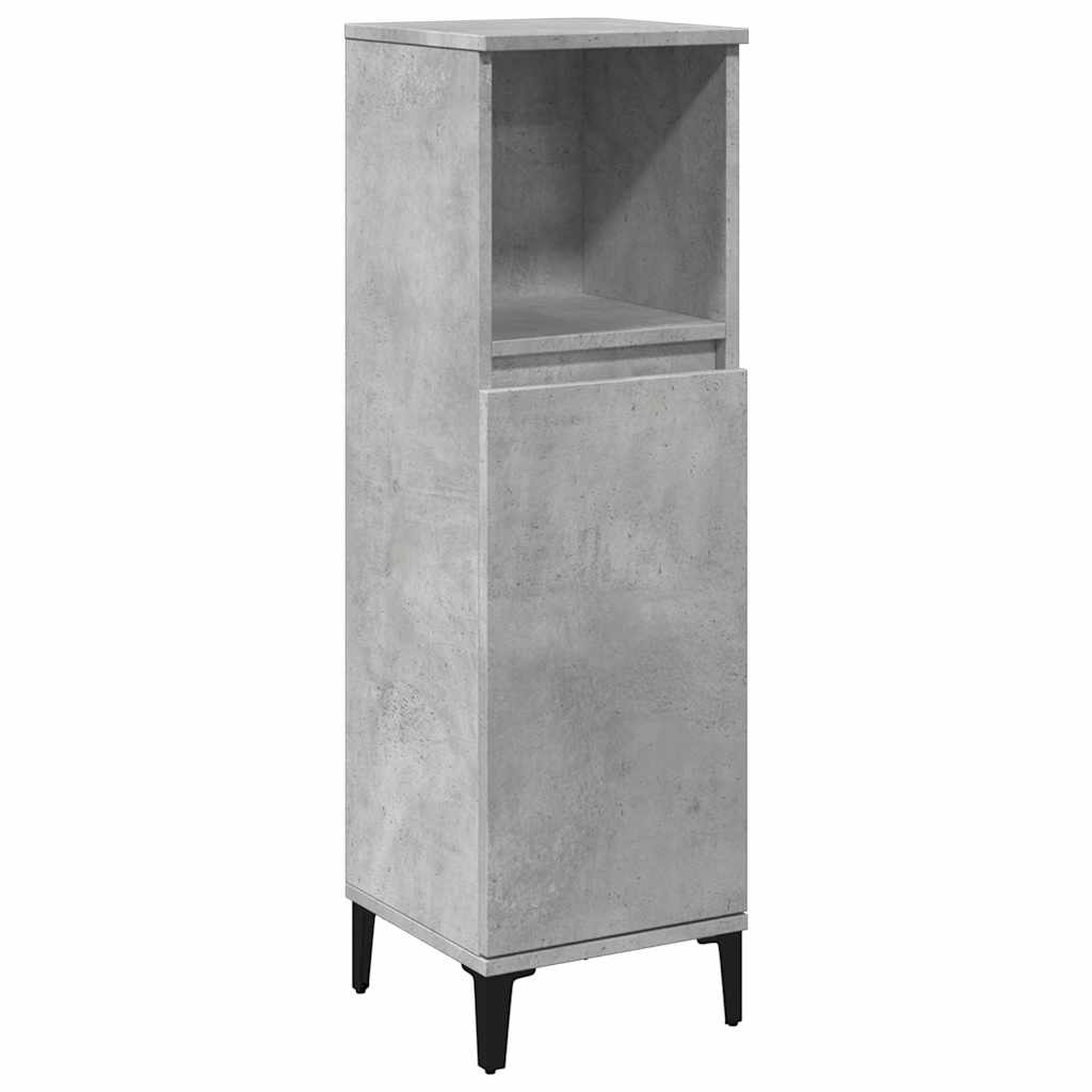 Colonne de salle de bain 30 cm – H 100 cm Gris béton | Maison Vasque
