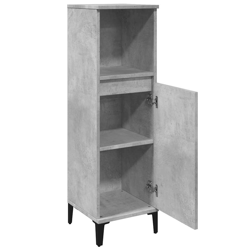 Colonne de salle de bain 30 cm – H 100 cm Gris béton | Maison Vasque