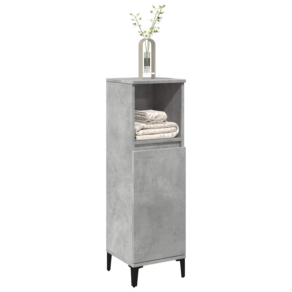 Colonne de salle de bain 30 cm H 100 cm Gris béton | Maison Vasque