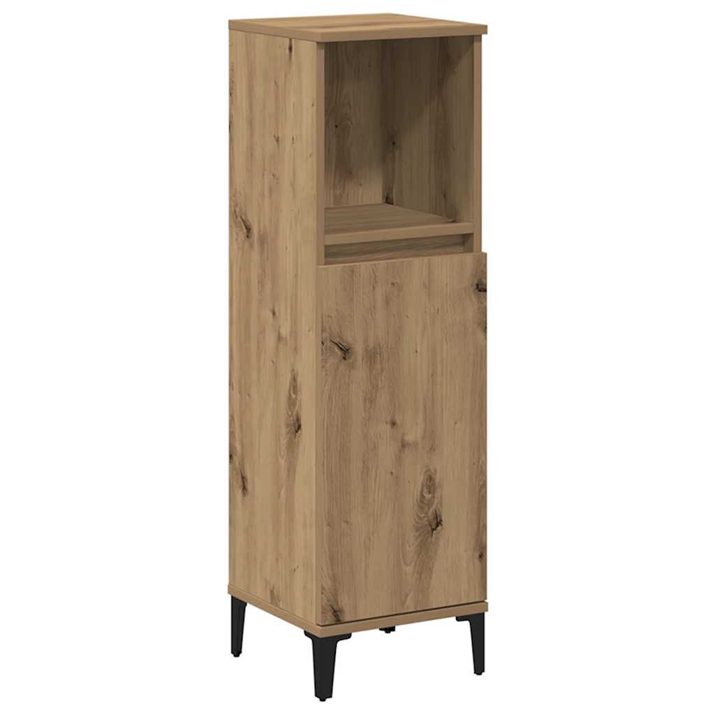 Colonne de salle de bain 30 cm – H 100 cm chêne artisanal | Maison Vasque