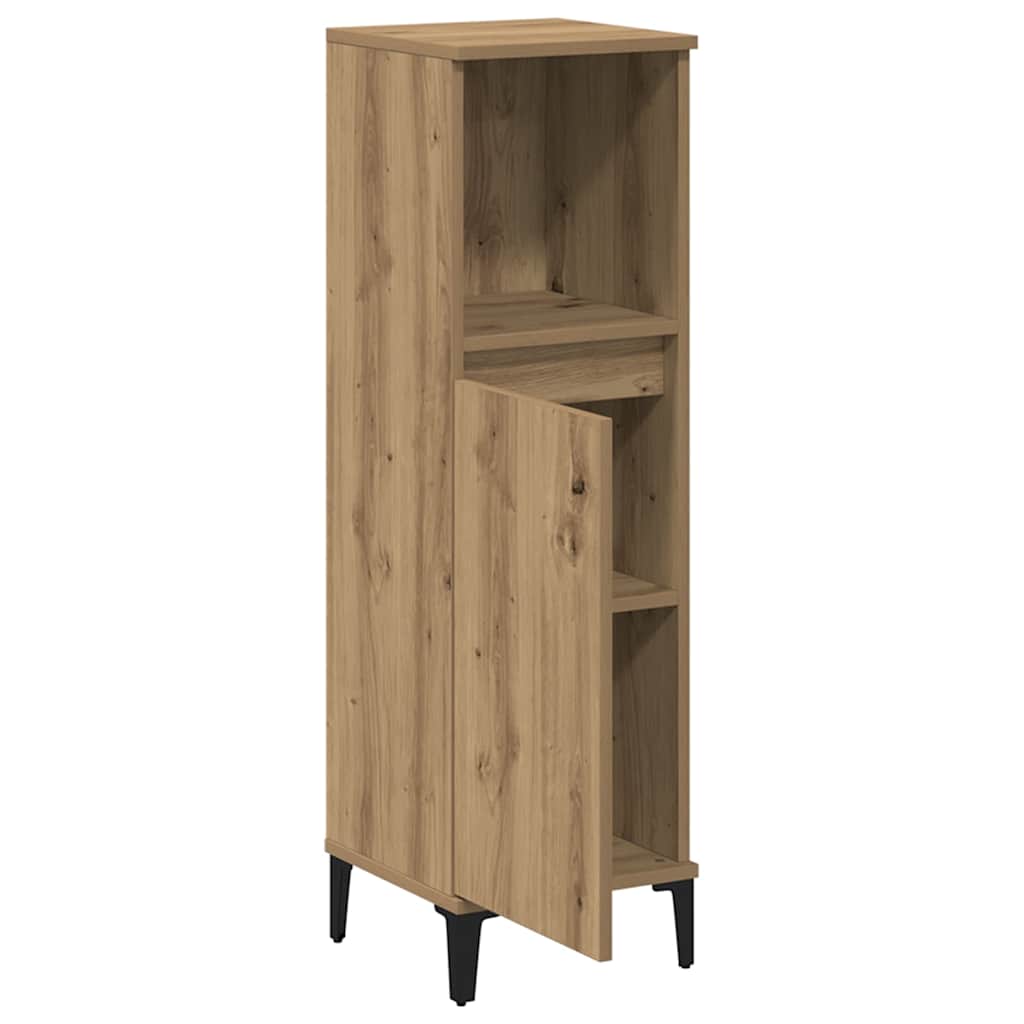Colonne de salle de bain 30 cm – H 100 cm chêne artisanal | Maison Vasque
