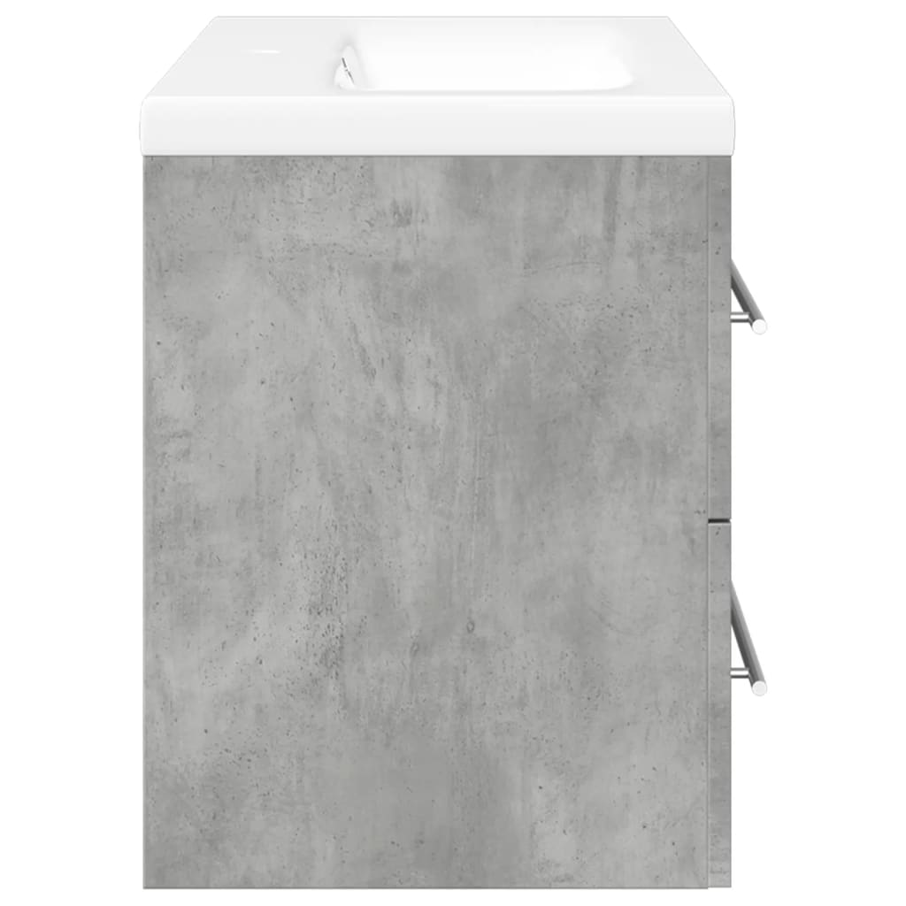 Meuble sous-vasque 60 cm – H 18,5 cm Gris béton | Maison Vasque