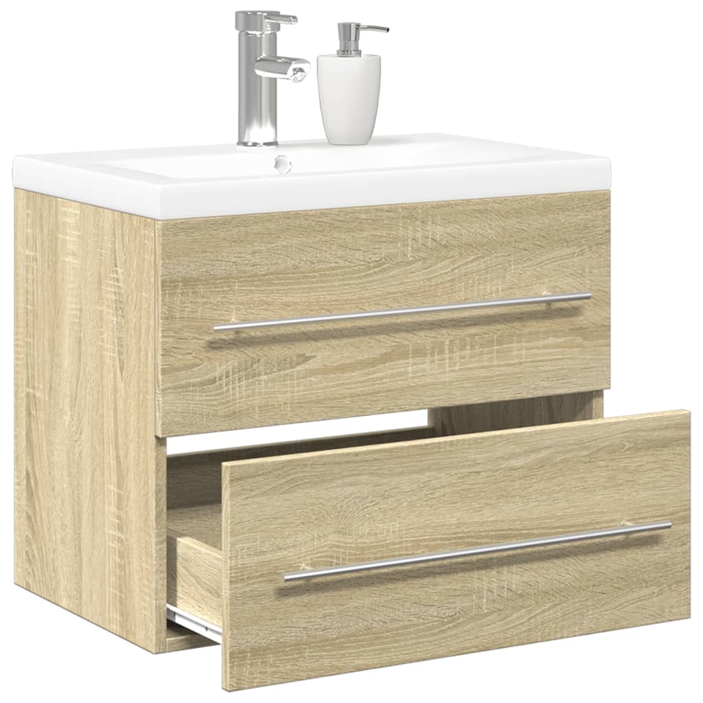Meuble sous vasque 60 cm H 18,5 cm Chêne sonoma | Maison Vasque
