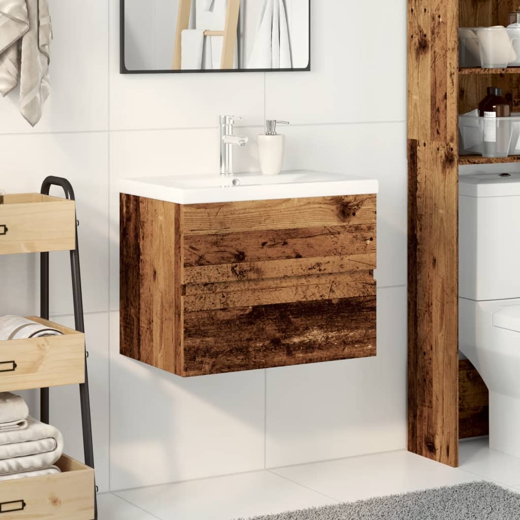 Meuble sous-vasque 60 cm – H 62 cm Bois ancien | Maison Vasque