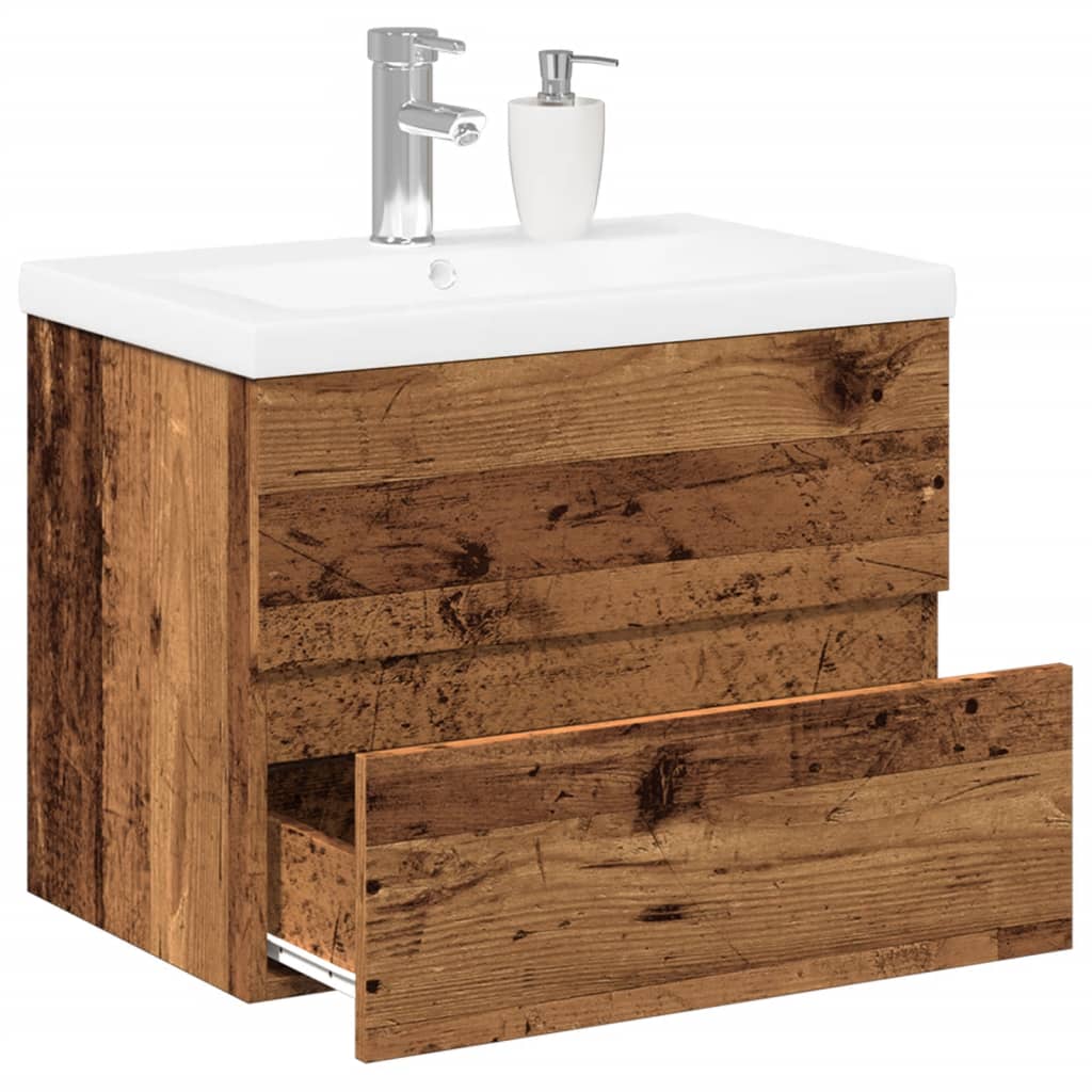Meuble sous vasque 60 cm H 62 cm Bois ancien | Maison Vasque