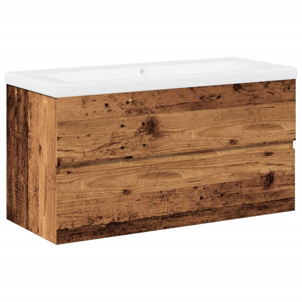 Meuble sous-vasque 90 cm Bois ancien | Maison Vasque