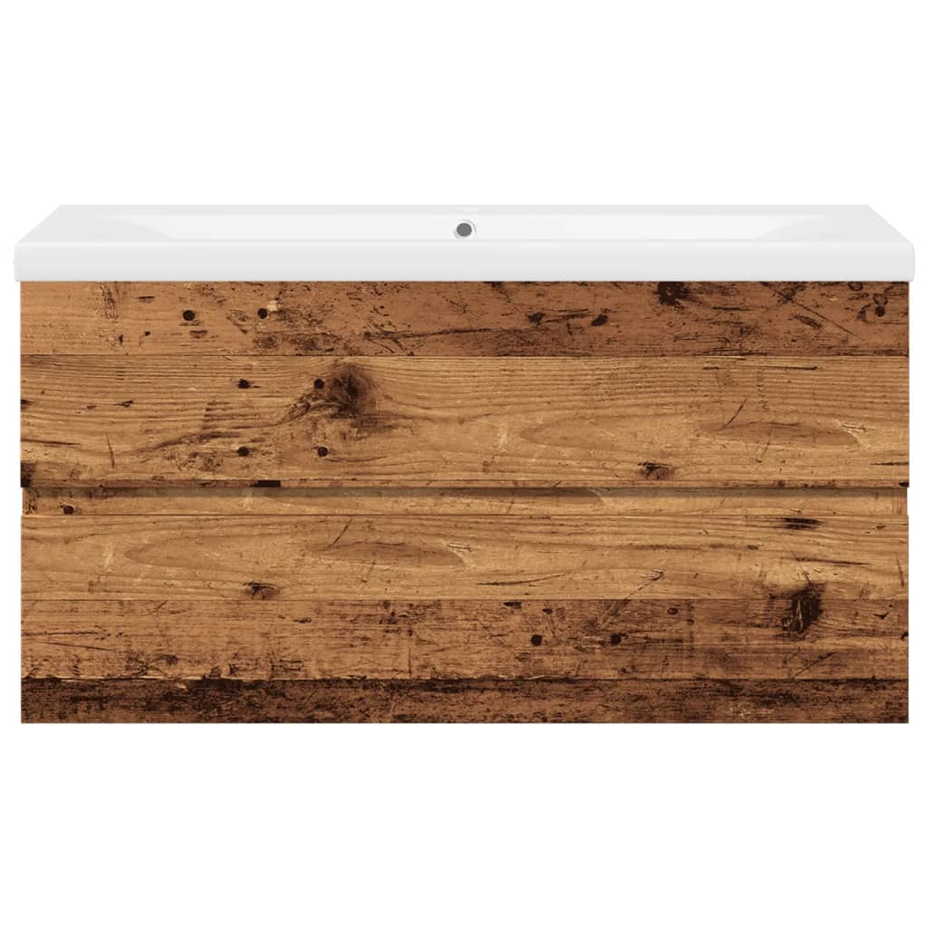 Meuble sous-vasque 90 cm Bois ancien | Maison Vasque
