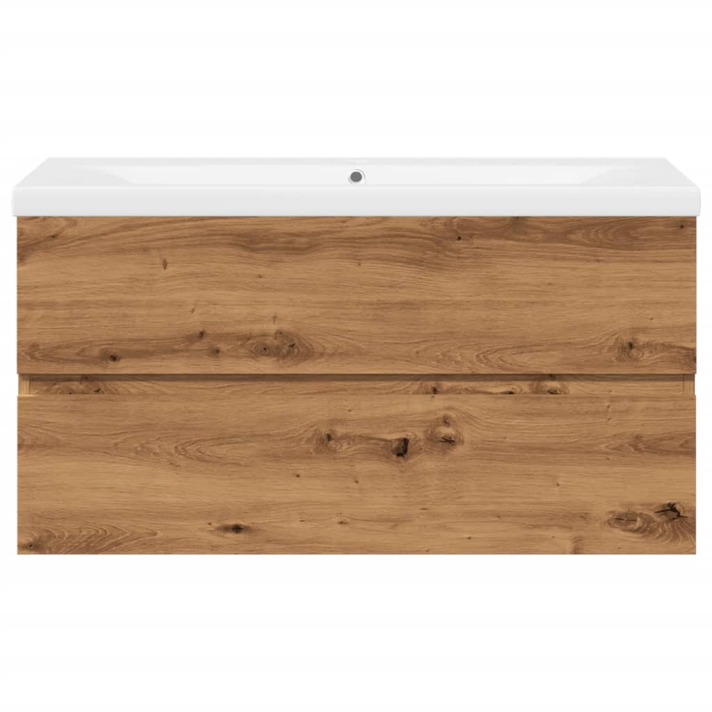 Meuble sous-vasque 90 cm chêne artisanal | Maison Vasque