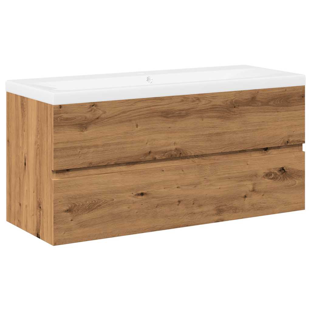 Meuble sous-vasque 100 cm chêne artisanal | Maison Vasque