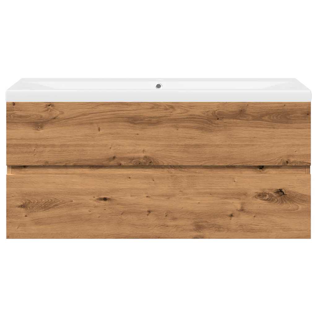 Meuble sous-vasque 100 cm chêne artisanal | Maison Vasque
