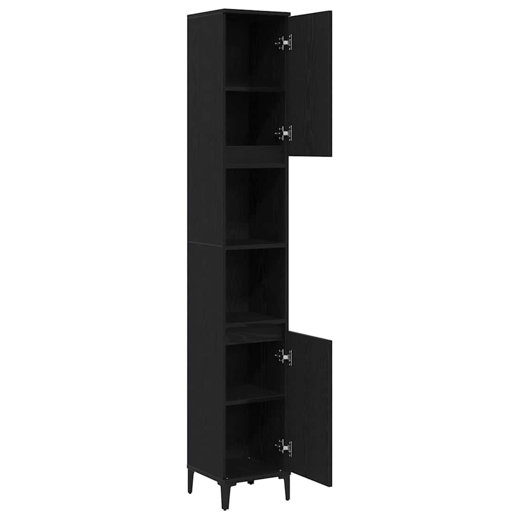 Colonne de salle de bain 30 cm – H 190 cm Chêne noir | Maison Vasque