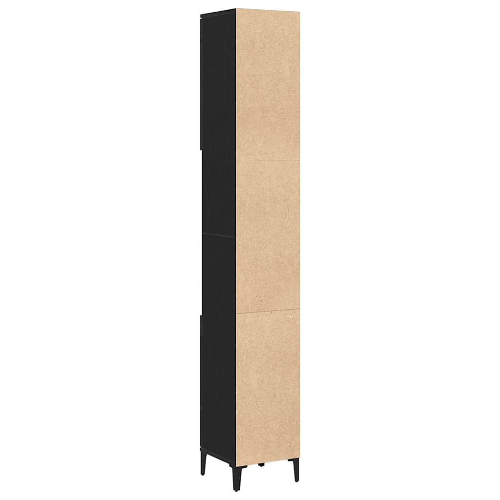Colonne de salle de bain 30 cm – H 190 cm Chêne noir | Maison Vasque