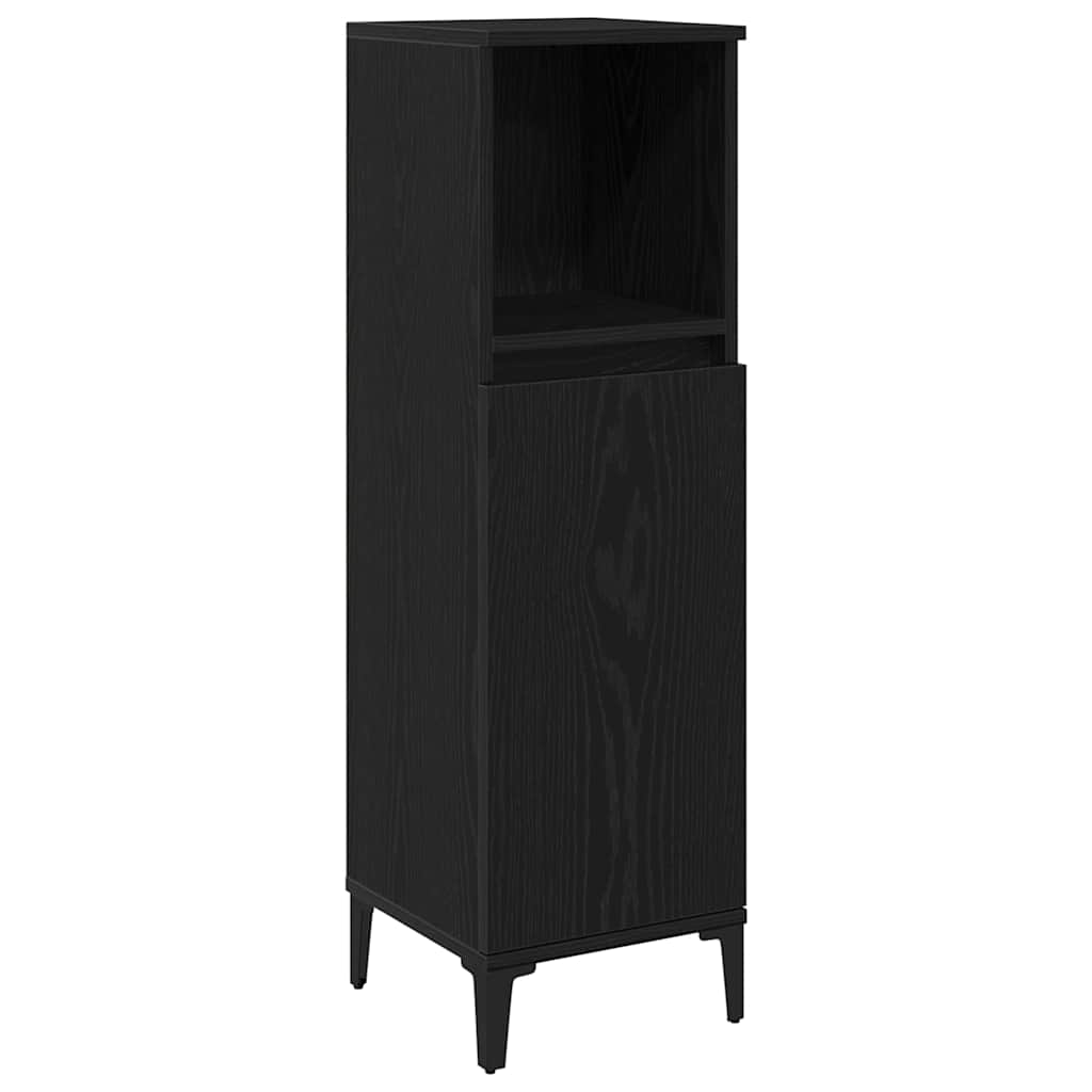Colonne de salle de bain 30 cm H 100 cm Chêne noir | Maison Vasque