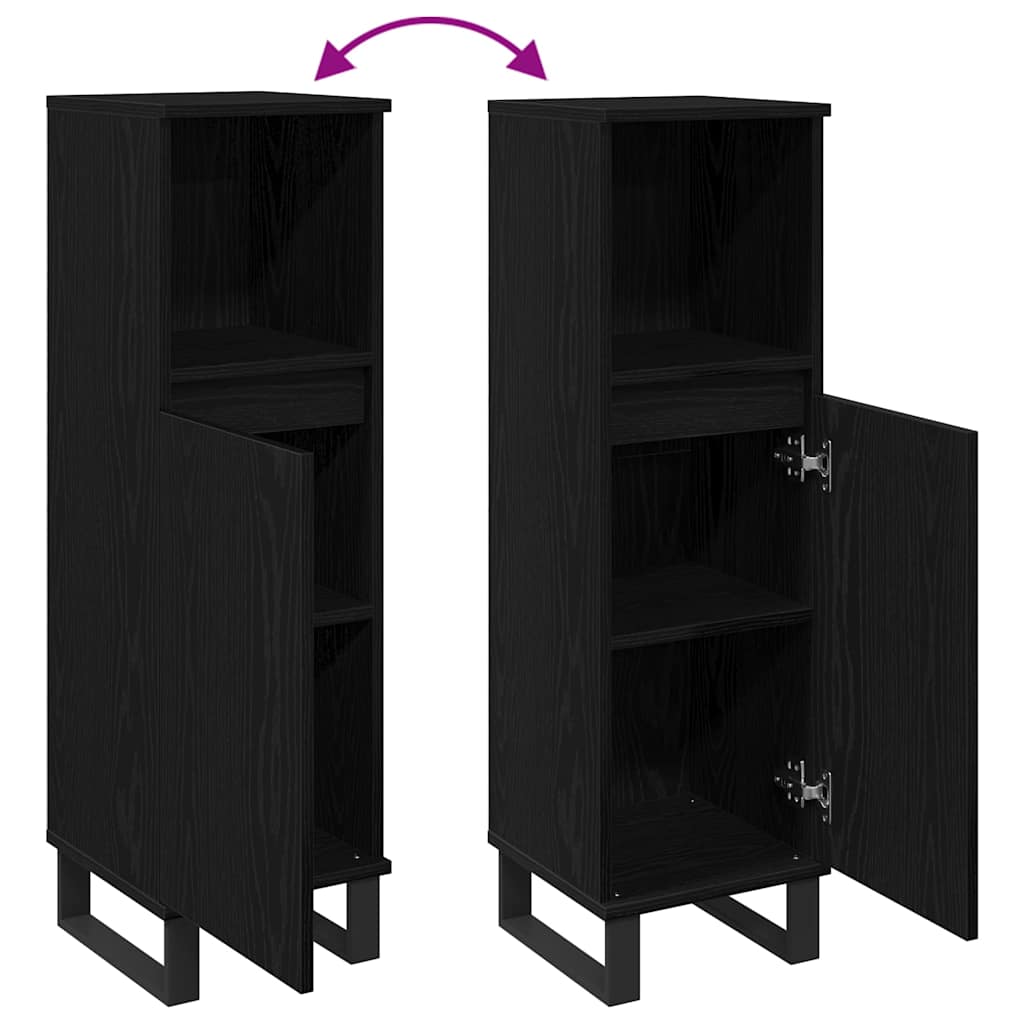 Colonne de salle de bain 30 cm – H 100 cm (2) Chêne noir | Maison Vasque