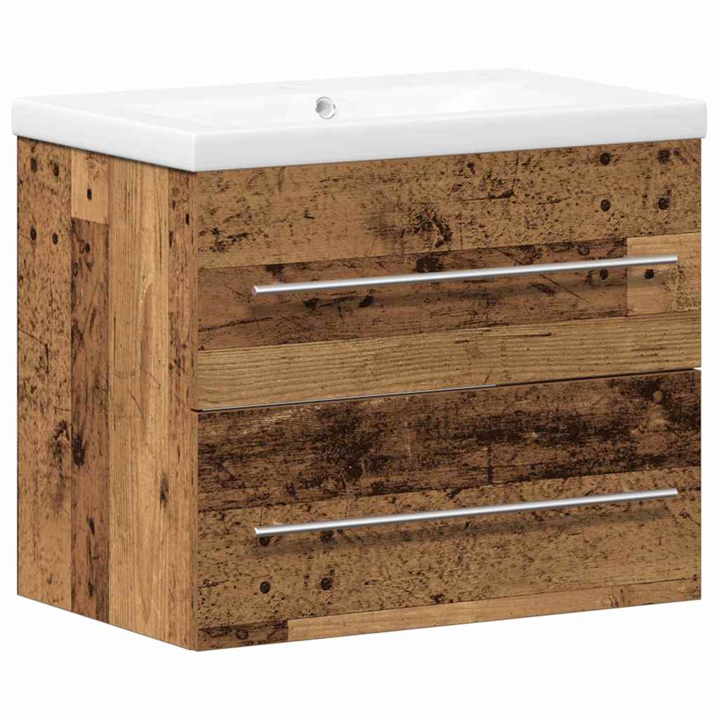 Meuble sous vasque 60 cm H 18,5 cm Bois ancien | Maison Vasque