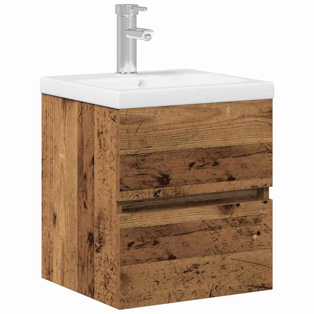 Meuble sous vasque 41 cm H 18,5 cm Bois ancien | Maison Vasque