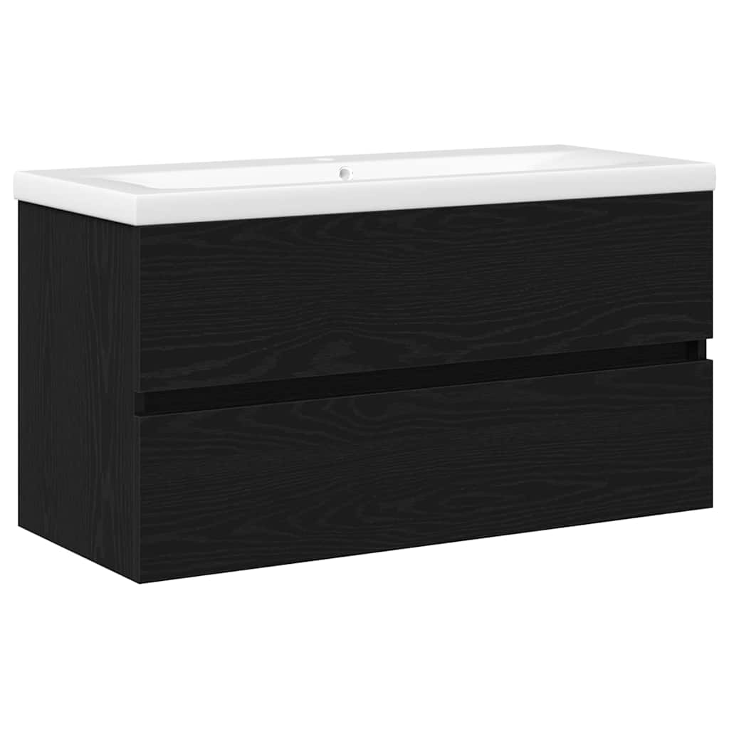 Meuble sous vasque 90 cm Chêne noir | Maison Vasque