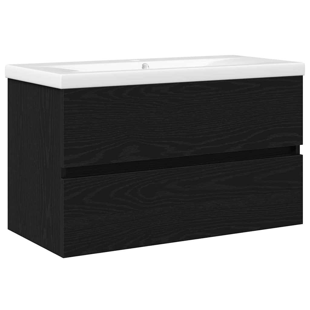 Meuble sous vasque 80 cm Chêne noir | Maison Vasque