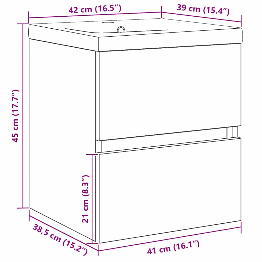 Meuble sous-vasque 80 cm Bois ancien | Maison Vasque