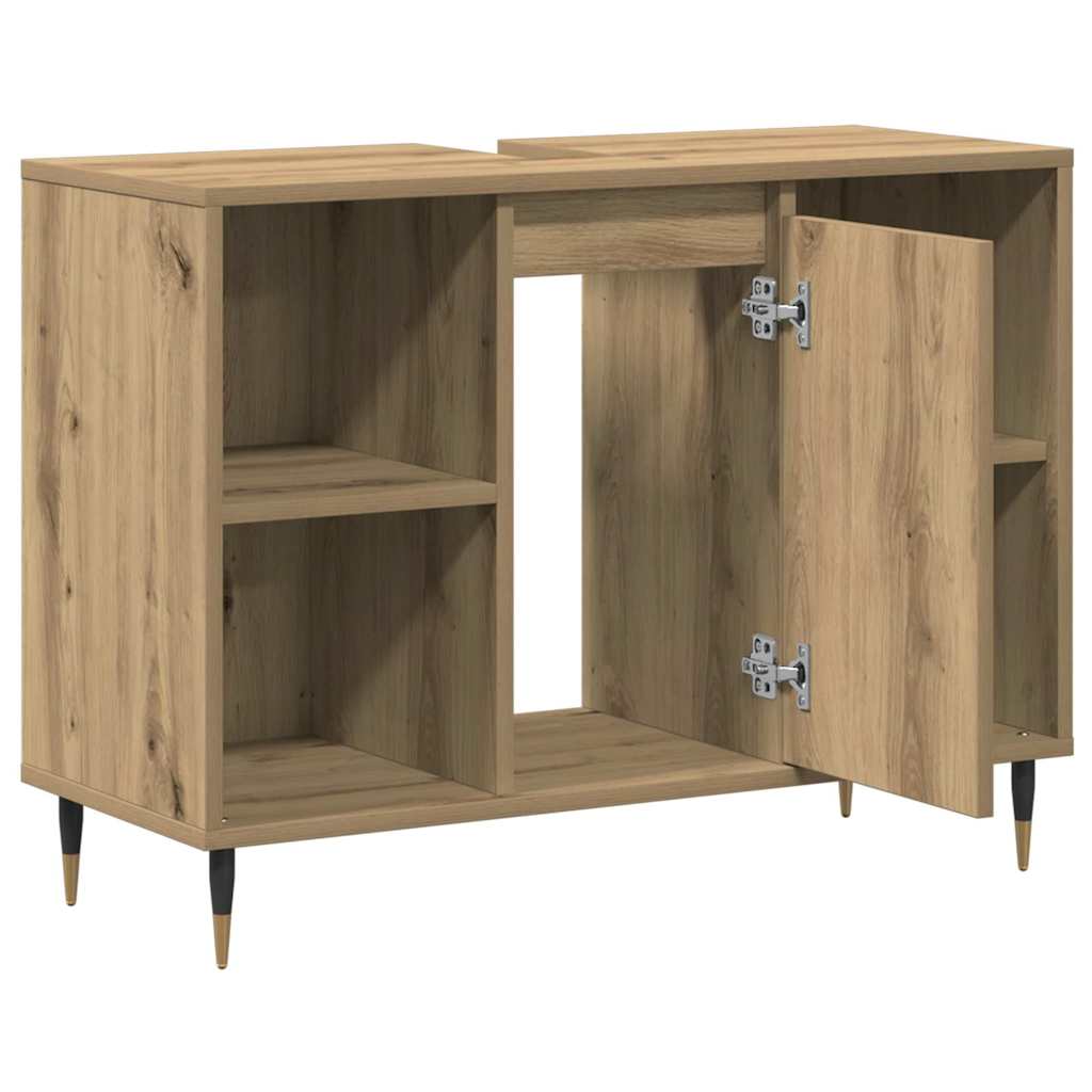 Armoire de salle de bain 80 cm chêne artisanal | Maison Vasque