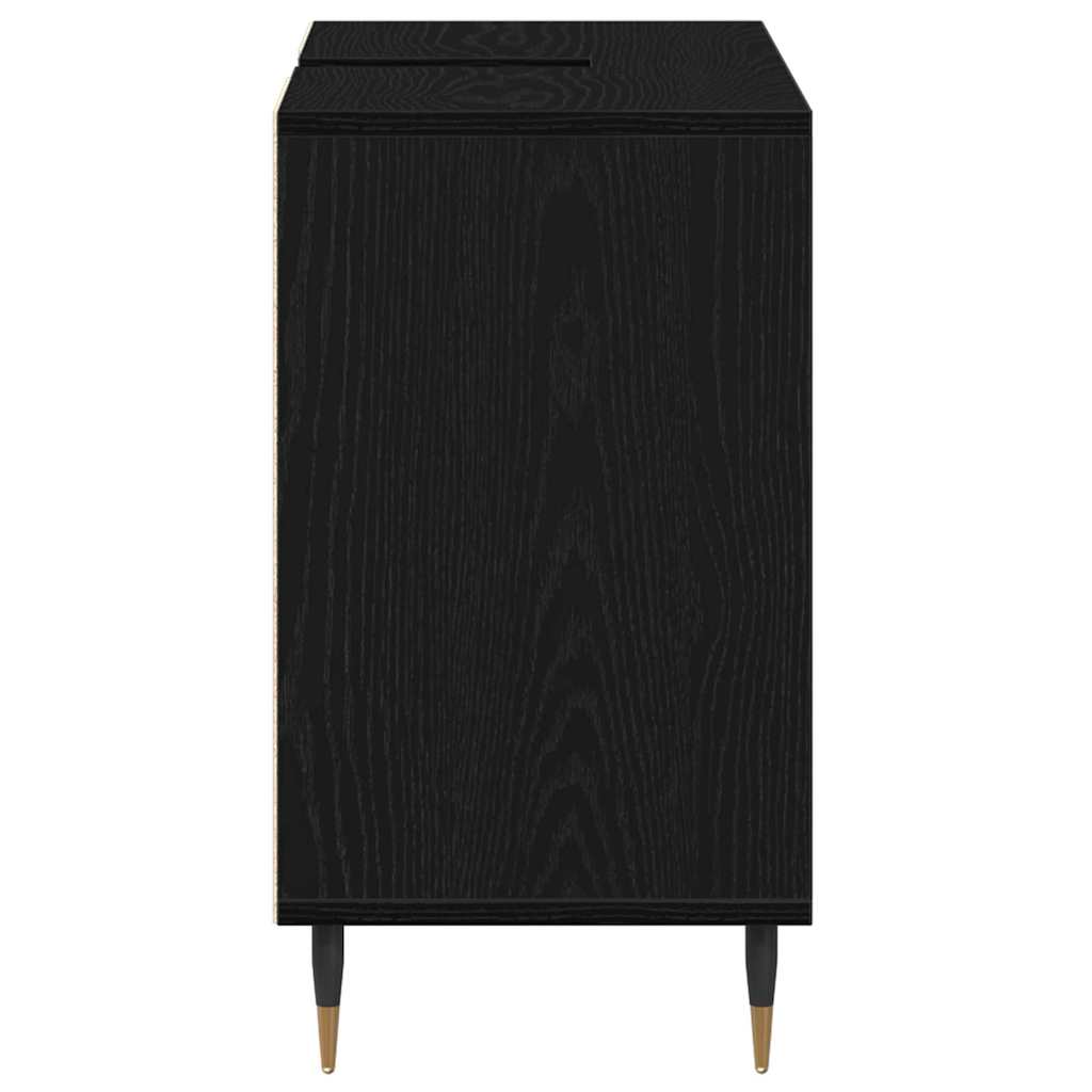 Armoire de salle de bain 80 cm Chêne noir | Maison Vasque