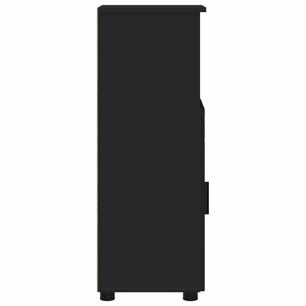 Colonne de salle de bain 30 cm – H 95 cm Noir | Maison Vasque