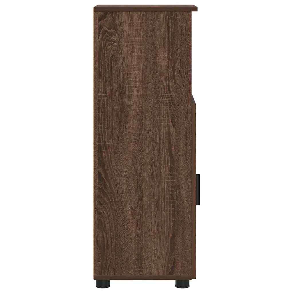 Colonne de salle de bain 30 cm – H 95 cm Chêne marron | Maison Vasque
