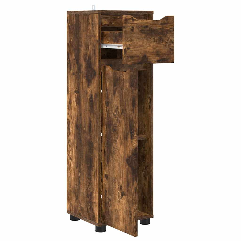 Colonne de salle de bain 30 cm – H 101 cm Chêne fumé | Maison Vasque