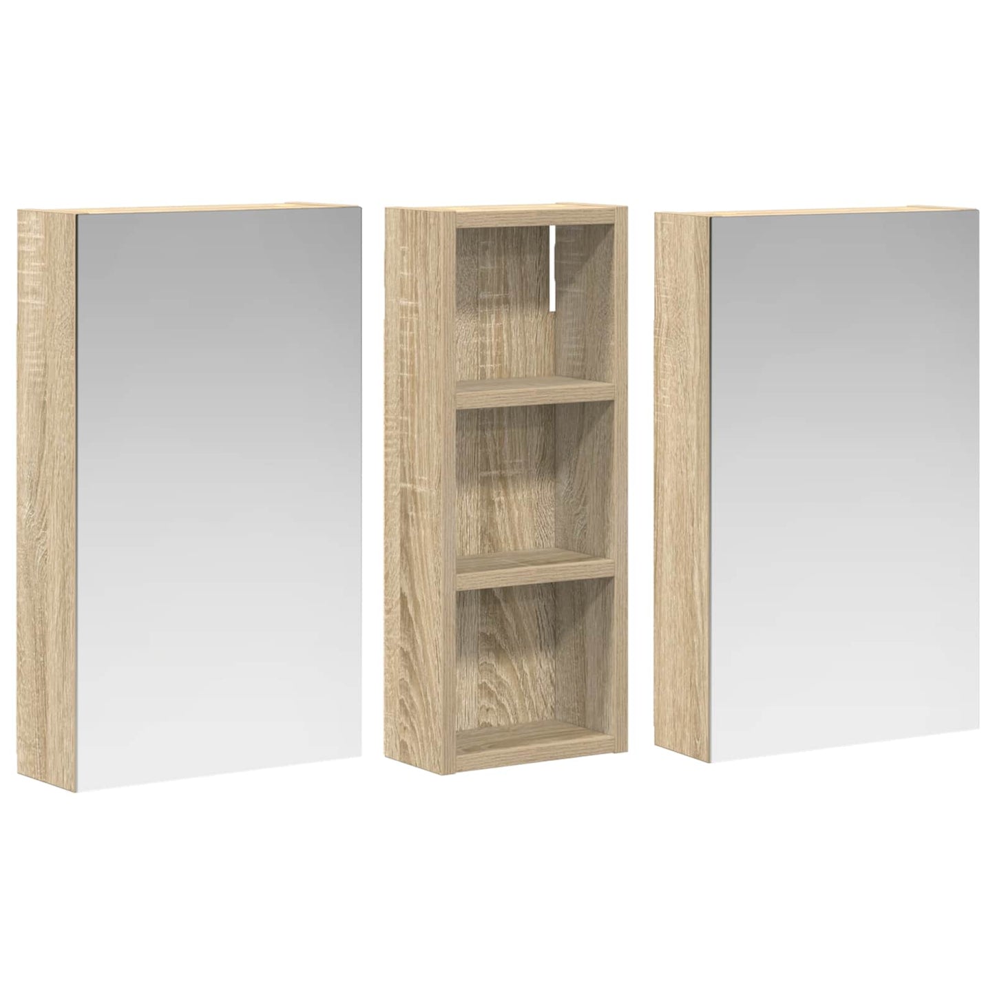 Ensemble de meubles de salle de bain 3 pièces 80 cm Chêne sonoma | Maison Vasque