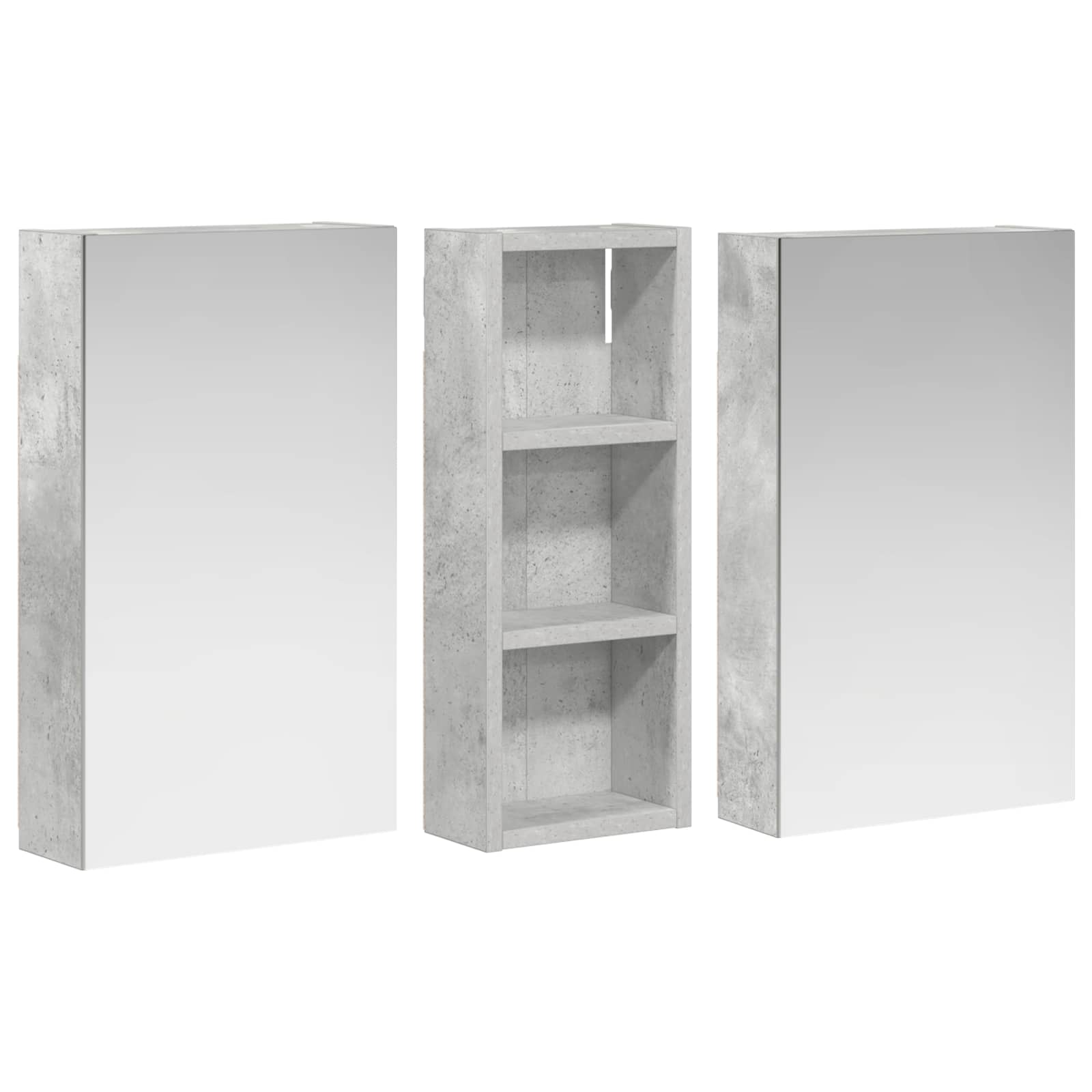 Ensemble de meubles de salle de bain 3 pièces 80 cm Gris béton | Maison Vasque