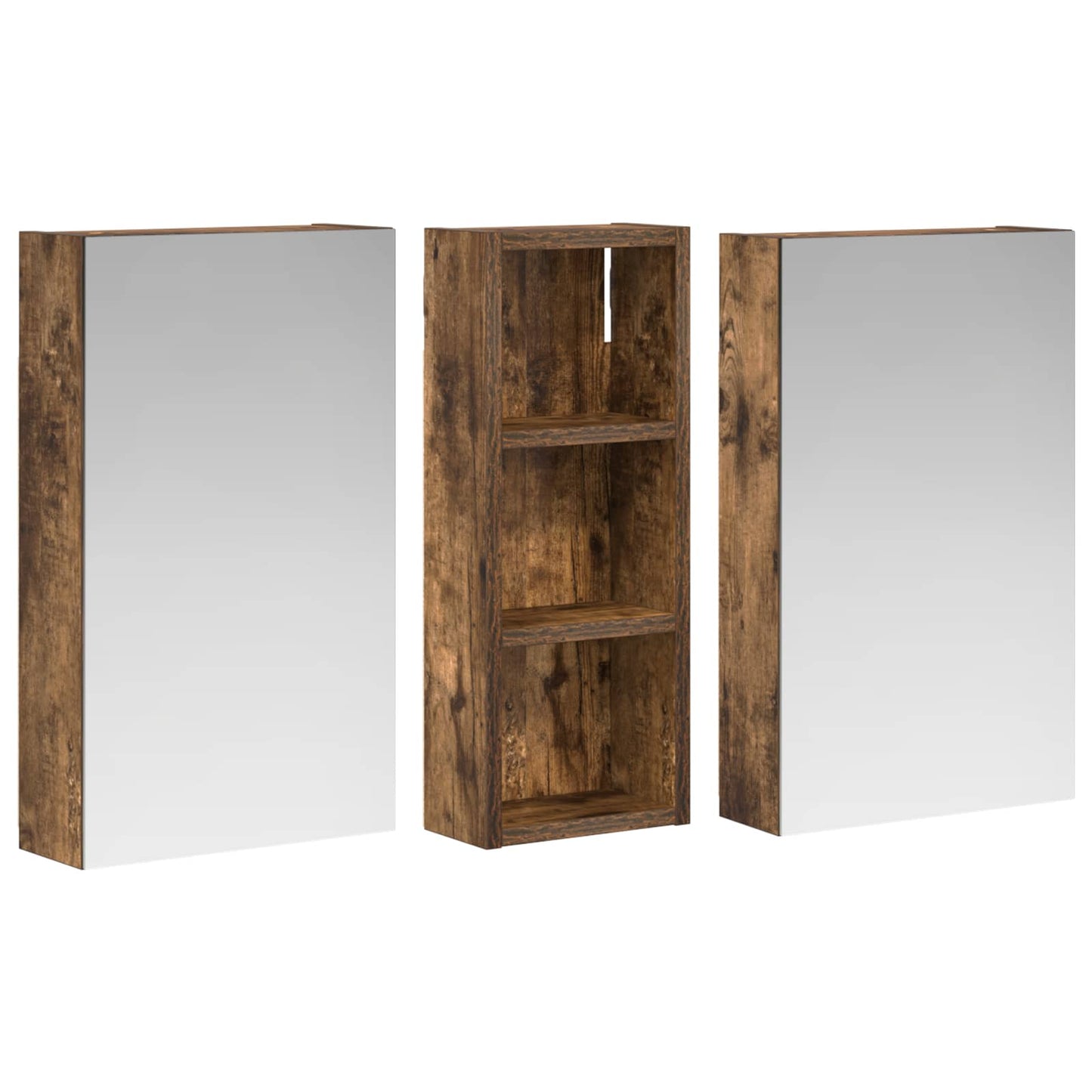 Ensemble de meubles de salle de bain 3 pièces 80 cm Chêne fumé | Maison Vasque